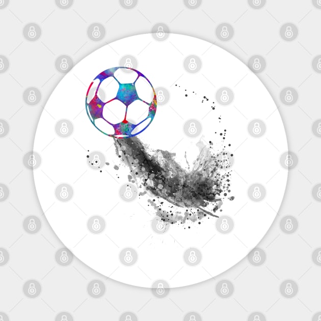 Soccer ball Magnet by RosaliArt